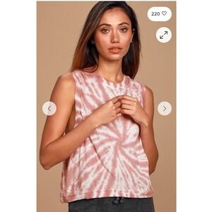 Free People Movement Love Mauve Tie-Dye Tank Top Women's Size M Activewear Yoga